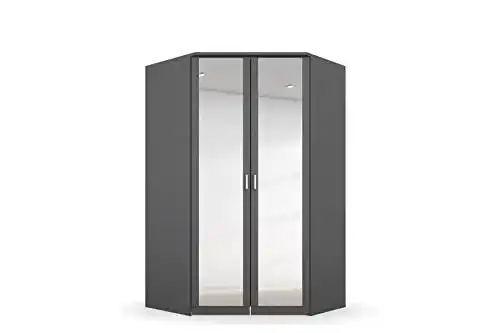 Eckkleiderschrank von Rauch Möbel Bremen in Grau Metallic