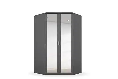 Eckkleiderschrank von Rauch Möbel Bremen in Grau Metallic