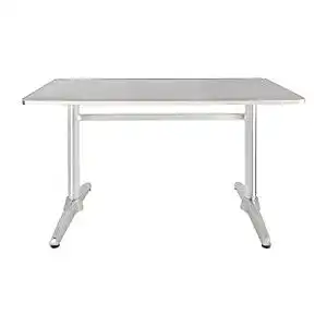 Säulentisch Bolero rechteckig Edelstahl 120 x 60 cm für Gastronomie