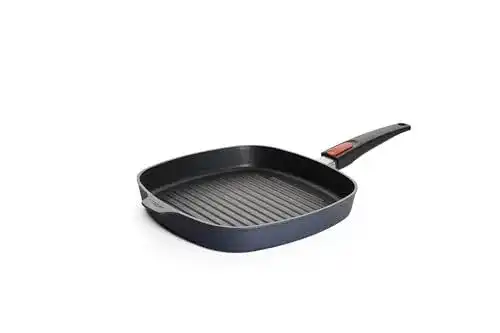 Woll Diamond Lite Grillpfanne viereckig mit Rillen und abnehmbarem Stiel