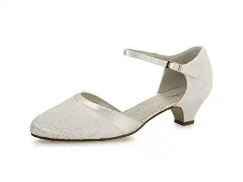 Hochzeitsschuhe Rainbow Club Brautschuhe Mickie Damen Pumps Ivory Satin