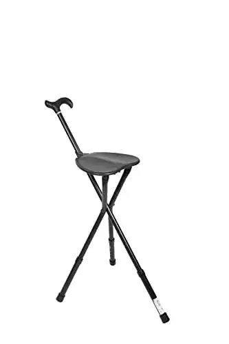Kmina Pro Gehstock mit Sitz und höhenverstellbarem Design