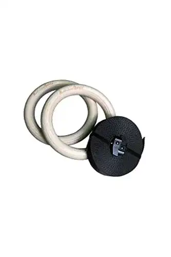 Turnringe Modular Sports Gymnastikringe aus Holz 32 mm mit Gurten