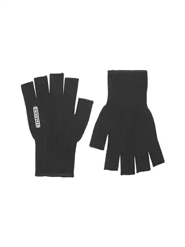 Merino Handschuhe Sealskinz Thornham Unisex Halbfinger Schwarz