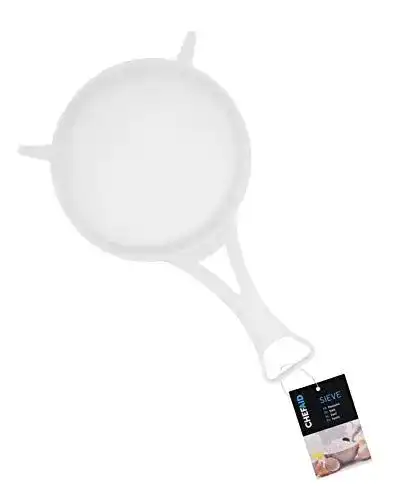 Plastiksieb Chef Aid mit Nylon-Netz, 12 cm Durchmesser, weiß