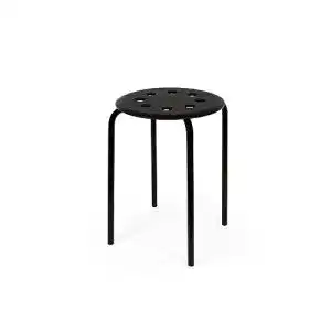 Ikea Marius Hocker in Schwarz, stapelbar, Höhe 45 cm
