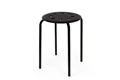 Ikea Marius Hocker in Schwarz, stapelbar, Höhe 45 cm