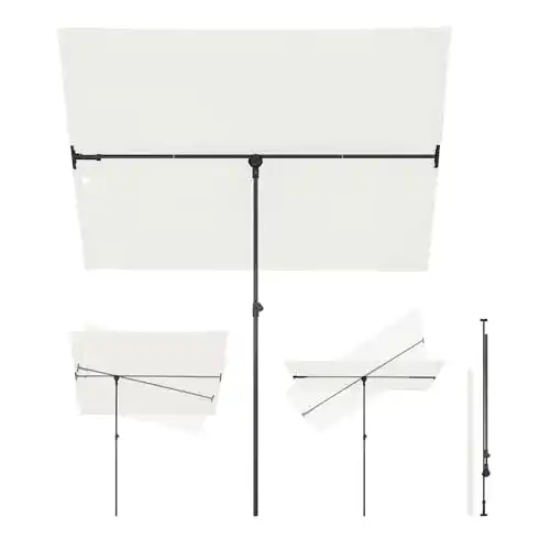 Sekey Sonnenschirm Rechteckig 130×180 cm für Balkon und Terrasse