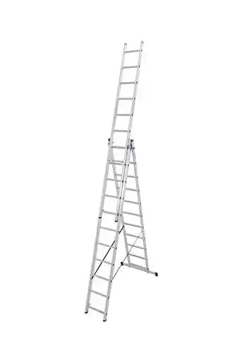 Krause Aluminium Mehrzweckleiter mit Traverse für vielseitige Anwendungen