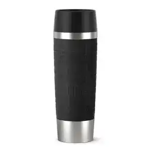 Emsa Isolierflasche 515615 Travel Mug, Edelstahl, 500ml, Schwarz