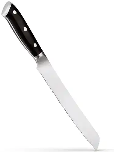 Brotmesser mit Wellenschliff aus Ebenholz von Hannah’s Homebrand