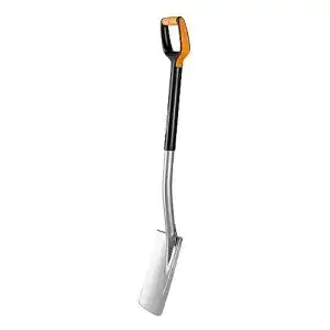 Fiskars Gärtnerspaten für weiche Böden, Rund, mittlere Größe