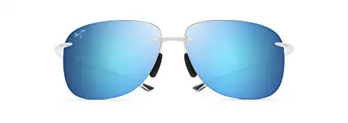 Maui Jim Unisex Sonnenbrille HIKINA in Blau Crystal Matte