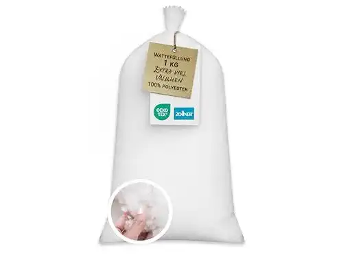 Füllwatte ZOLLNER Kissenfüllung 1kg aus Polyesterhohlfaser