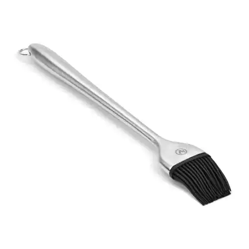 Grillpinsel Edelstahl mit Silikonborsten für BBQ und Küche