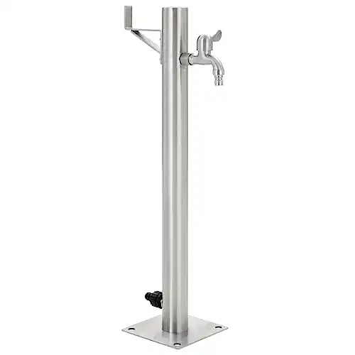 Wasserzapfsäule vidaXL aus Edelstahl, 65 cm hoch