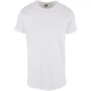 Weißes Urban Classics Herren T-Shirt im Long Shaped Design