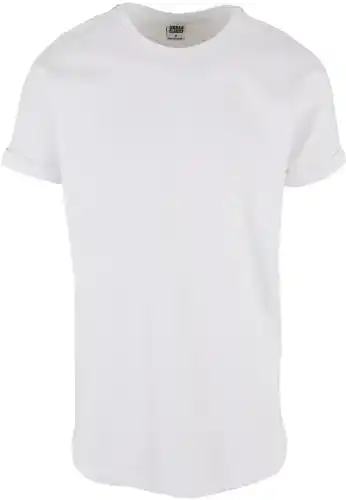 Weißes Urban Classics Herren T-Shirt im Long Shaped Design