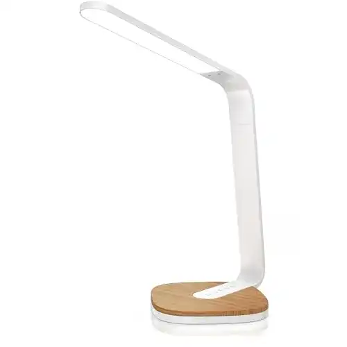 Schreibtischlampe für Kinder von Brandson LED Lampe aus Holz