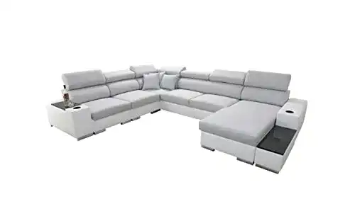 Ecksofa mit Schlaffunktion und Stauraum für Wohnzimmer