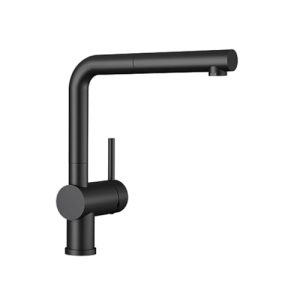 Küchenarmatur Blanco Linus-S in schwarz matt mit herausziehbarem Schlauch