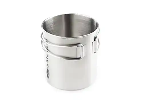 Camping-Topf von GSI Outdoors mit Edelstahlbecher und Klappgriff 700 ml