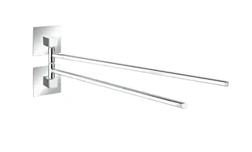 Handtuchhalter Wand von Wenko Turbo-Loc aus Edelstahl mit 2 beweglichen Armen