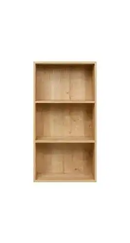 Holzregal Furni24 breites Bücherregal mit 3 Fächern in Saphir Eiche