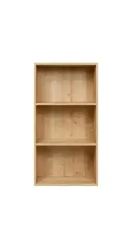 Holzregal Furni24 breites Bücherregal mit 3 Fächern in Saphir Eiche