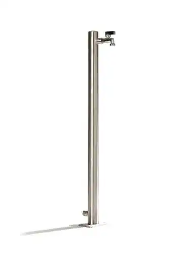 Wasserzapfsäule Schneck Wasserzapfstelle aus Edelstahl 85 cm