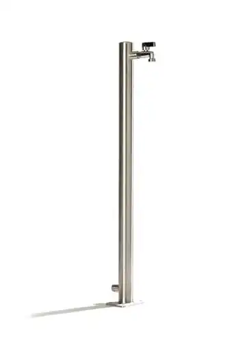 Wasserzapfsäule Schneck Wasserzapfstelle aus Edelstahl 85 cm