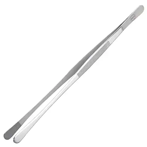 Wenco Bratpinzette aus Edelstahl 30 cm für Koch- und Grillbedarf