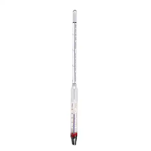 Alkoholmeter HHTEC 0-100 Vol% mit Thermometer und Eintauchzylinder