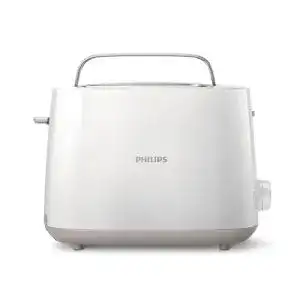 Philips Toaster in Weiß mit 2 Toastschlitzen und 8 Bräunungsstufen