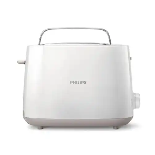 Philips Toaster in Weiß mit 2 Toastschlitzen und 8 Bräunungsstufen