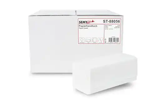 Papierhandtücher SemyTop ZZ-Falz 3200 Blatt 24 x 21 cm
