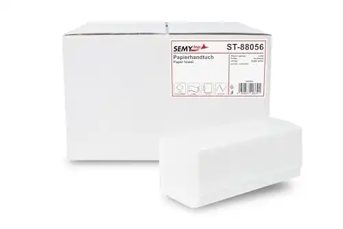 Papierhandtücher SemyTop ZZ-Falz 3200 Blatt 24 x 21 cm