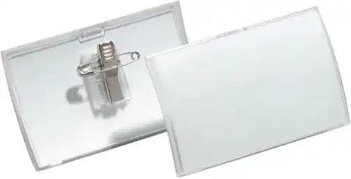 Namensschild Durable Click Fold mit Kombiklemme 40 x 75 mm