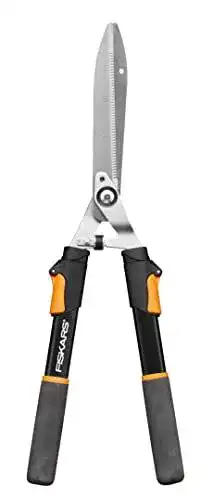Fiskars Teleskop-Heckenschere mit SoftGrip-Griffen und Stahl-Klingen