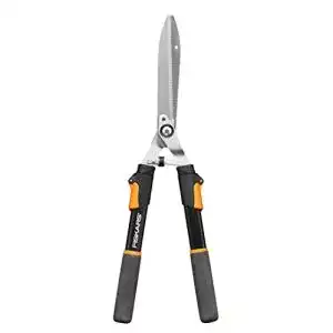 Fiskars Teleskop-Heckenschere mit SoftGrip-Griffen und Stahl-Klingen