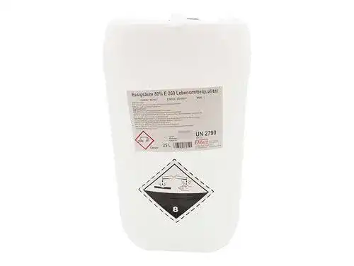 Essigsäure Hdmirrorr 25 Liter Essig-Essenz 80 Prozent