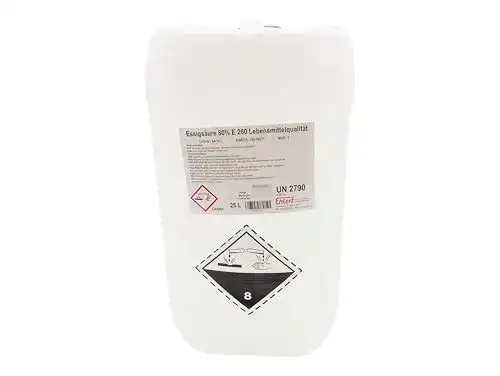 Essigsäure Hdmirrorr 25 Liter Essig-Essenz 80 Prozent
