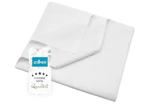 Bettlaken Zollner Linon, Betttuch ohne Gummi, 150×260 cm