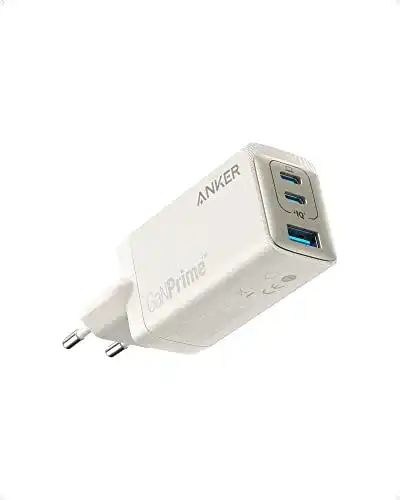Anker USB C Ladegerät GaNPrime 65W mit 3 Anschlüssen