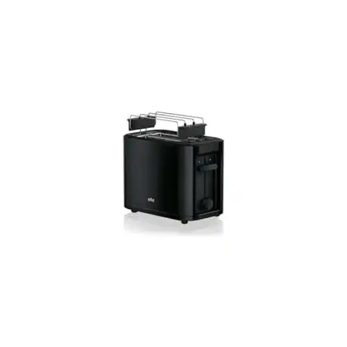 Braun HT 3010 BK Toaster mit Doppelschlitz und Brötchenaufsatz