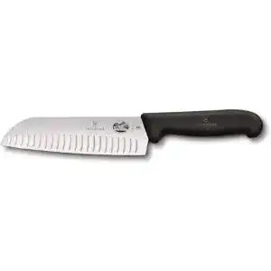 Victorinox Fibrox Santokumesser – Allzweckmesser mit Kullenschliff