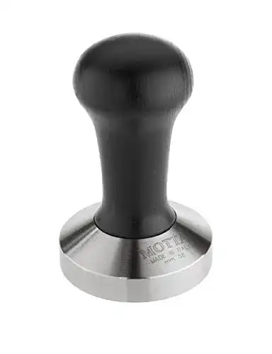 Tamper Motta 8100/B aus Edelstahl mit Holzgriff, 58 mm