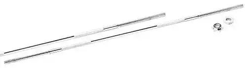 Langhantelstange Bad Company 168 cm Chrom mit Sternverschlüssen