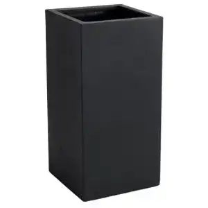 Pflanzkübel aus Fiberglas in Anthrazit – Vivanno Blumenkübel 60x30x30 cm
