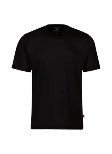 Schwarzes Trigema Herren T-Shirt 636202 in Größe Small